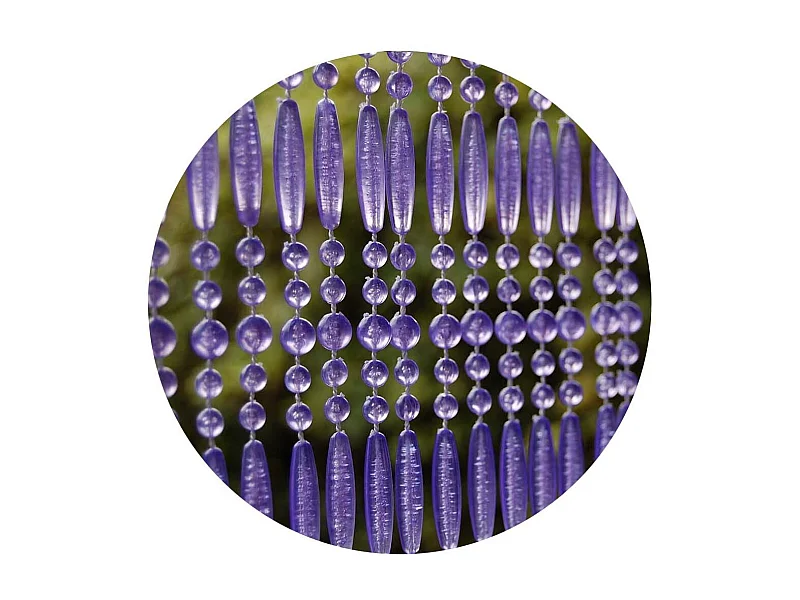 Rideau de porte en perles violettes Fréjus 100x230 cm