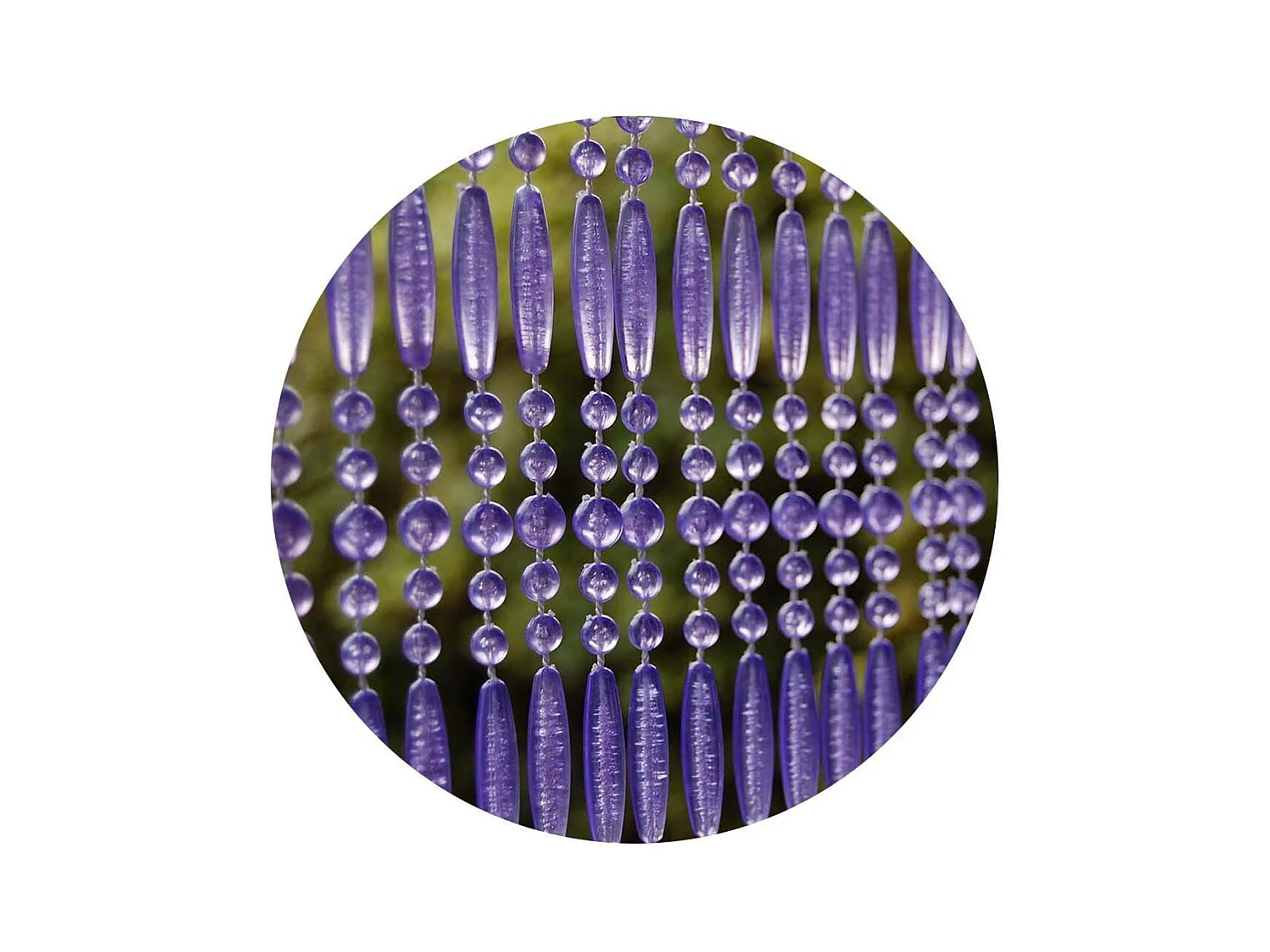 Rideau de porte en perles violettes Fréjus 100x230 cm