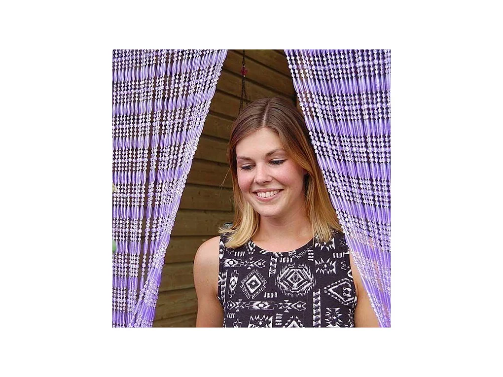 Rideau de porte en perles violettes Fréjus 100x230 cm