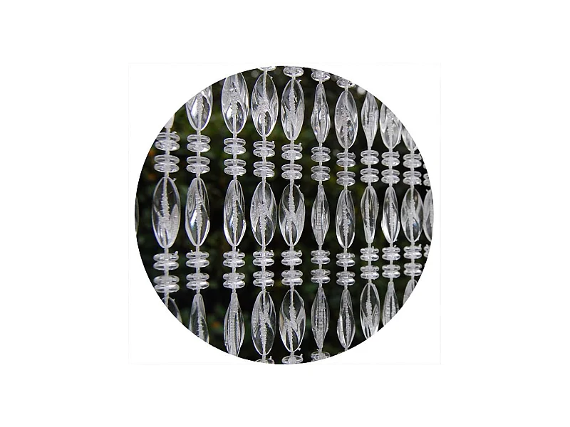 Rideau de porte  en perles transparentes Elba 90 x 210 cm
