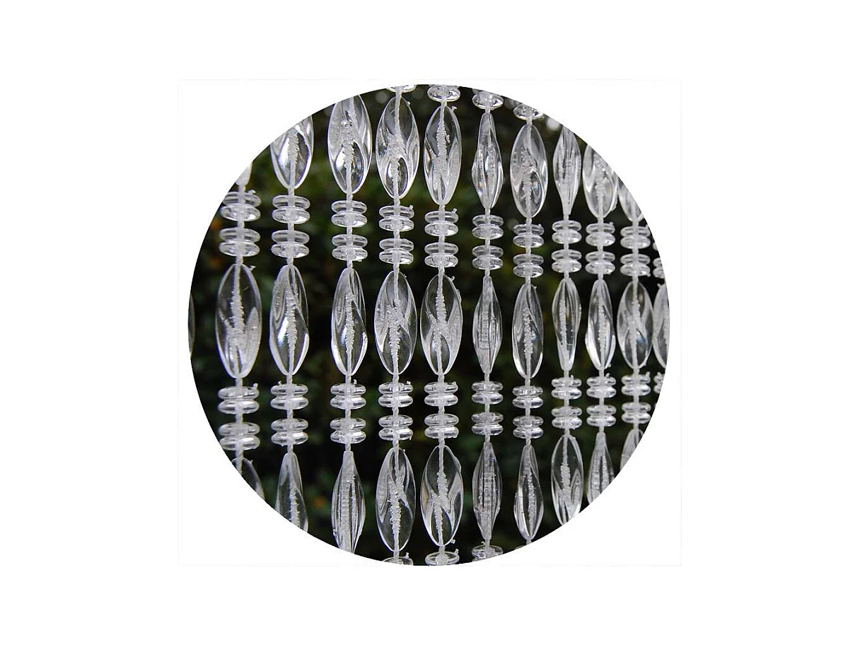 Rideau de porte  en perles transparentes Elba 90 x 210 cm