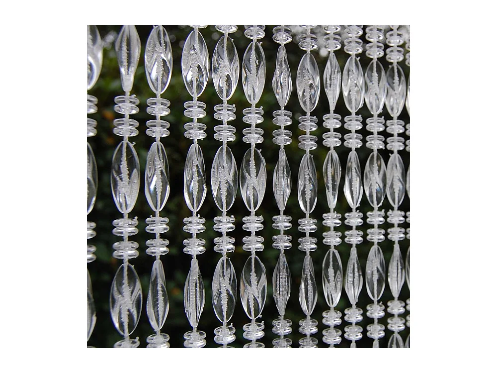 Rideau de porte  en perles transparentes Elba 90 x 210 cm
