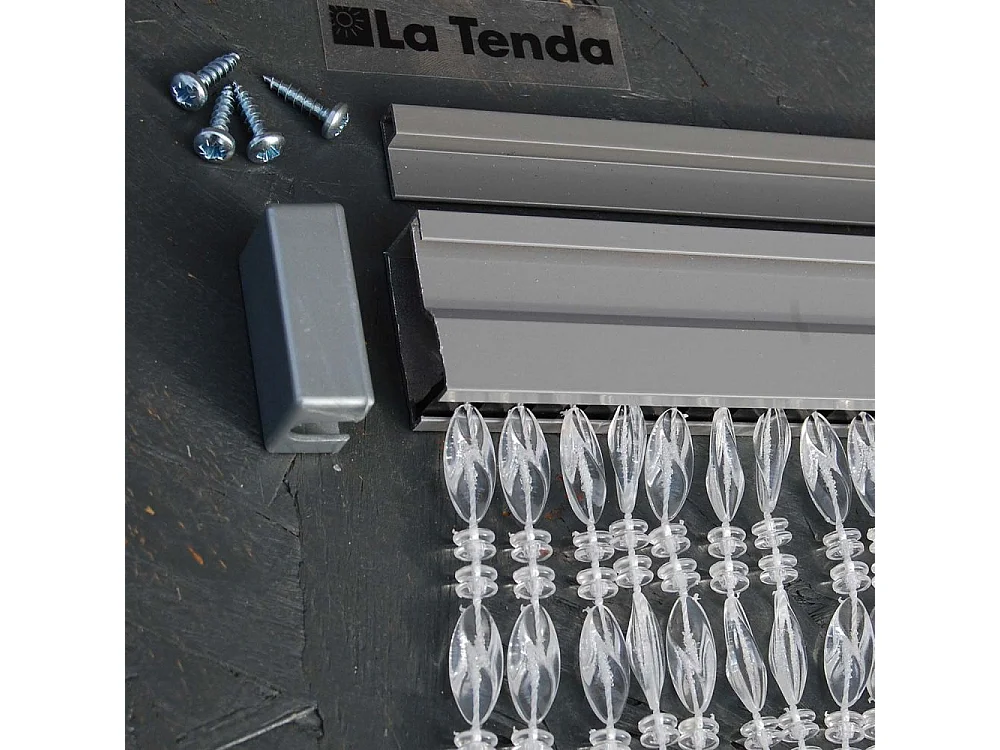 Rideau de porte  en perles transparentes Elba 90 x 210 cm