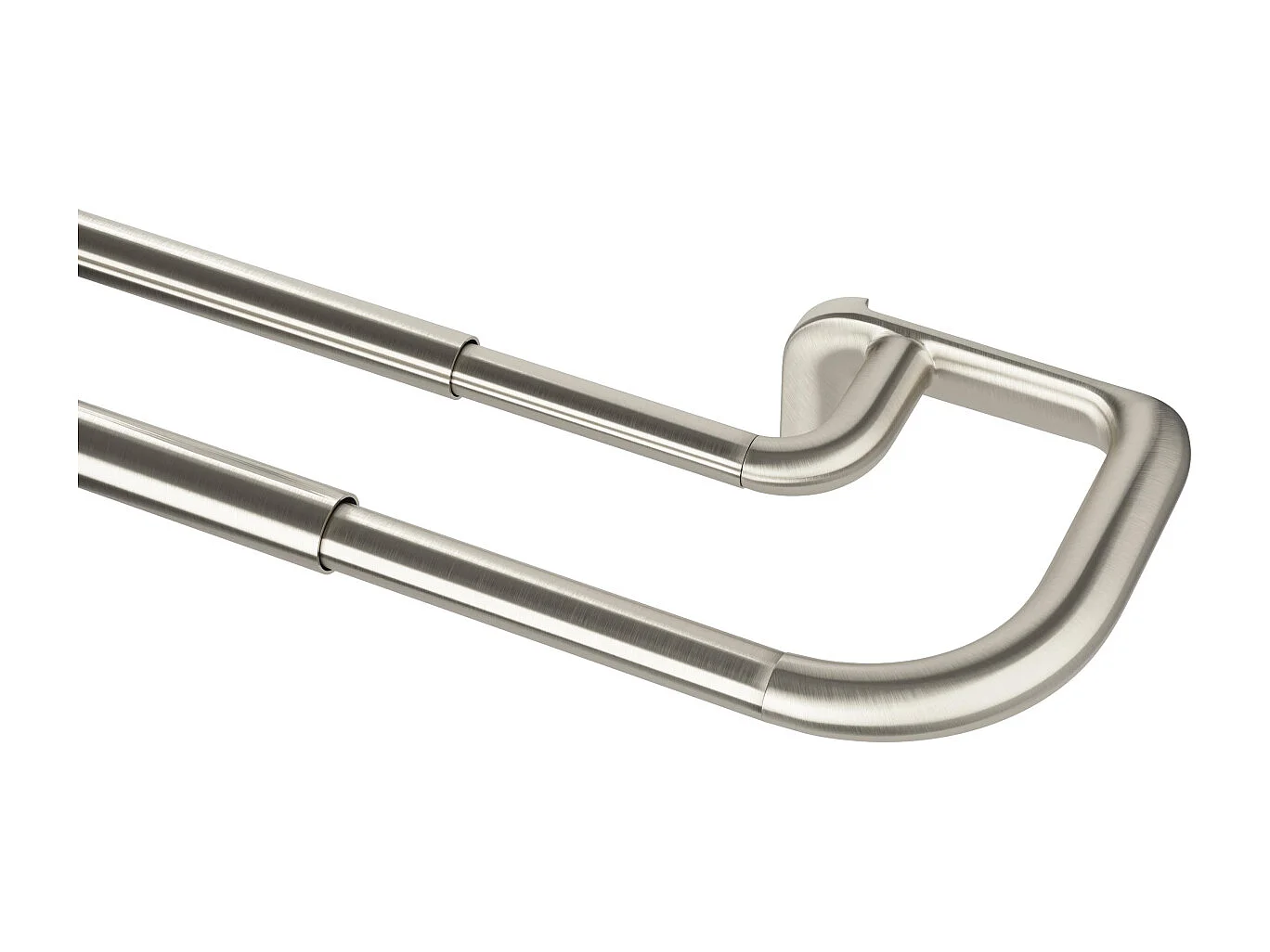 Bastone per tende doppio in nichel opaco Twilight da 223,5 a 365,8 cm