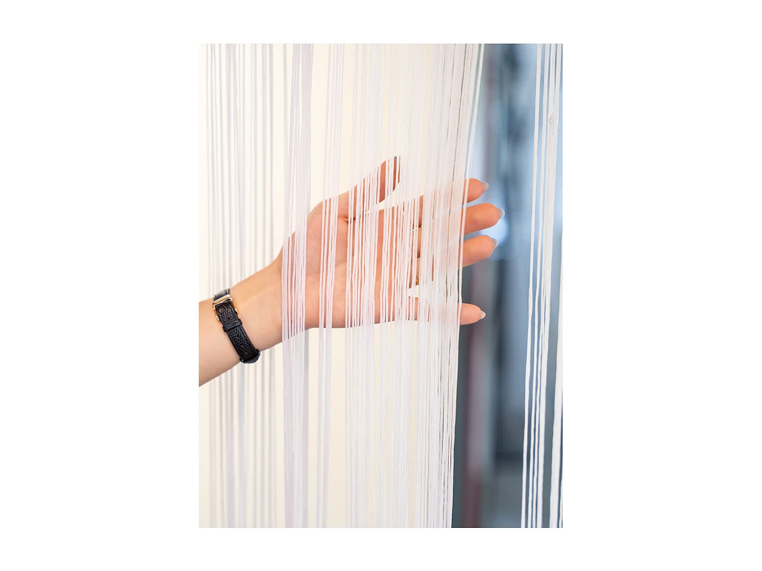 Rideau fil de porte en polyester