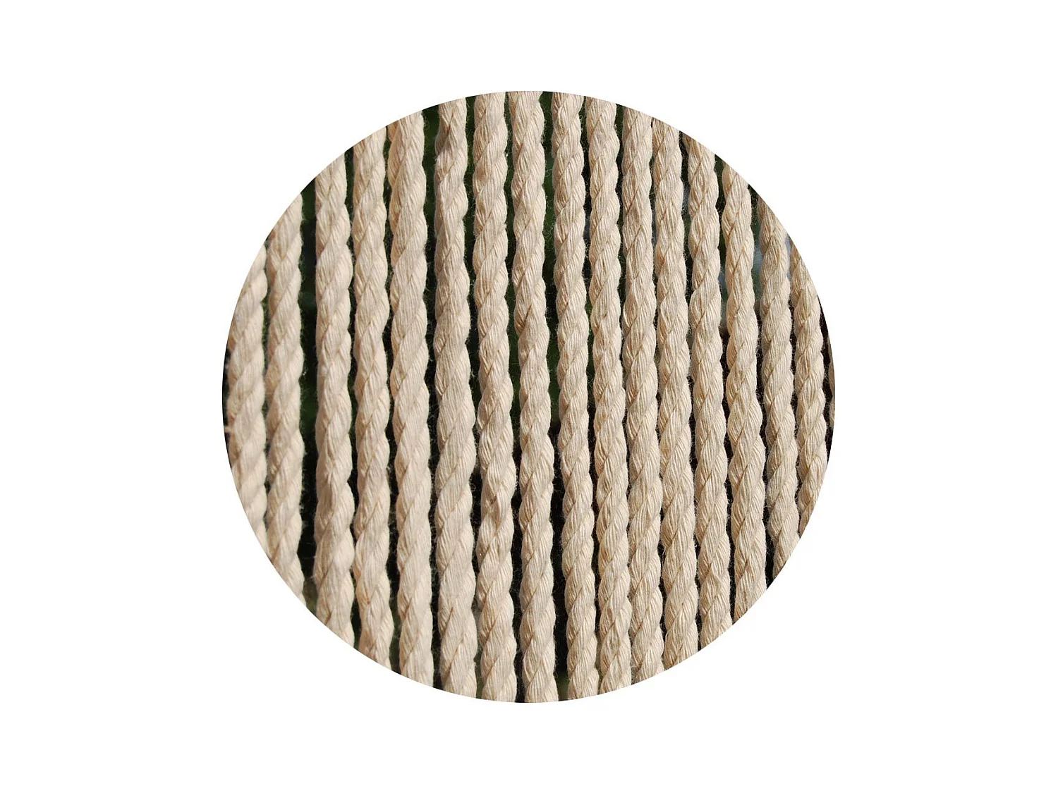 Rideau de porte en corde beige Toulon 90 x 210 cm