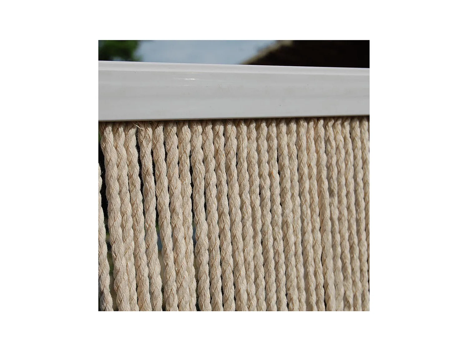 Rideau de porte en corde beige Toulon 90 x 210 cm