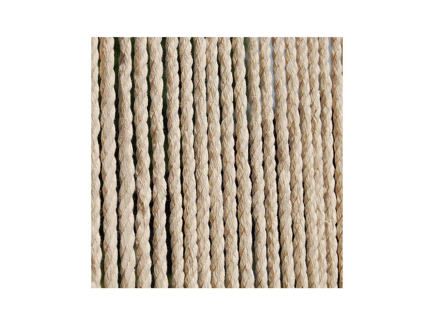 Rideau de porte en corde beige Toulon 90 x 210 cm