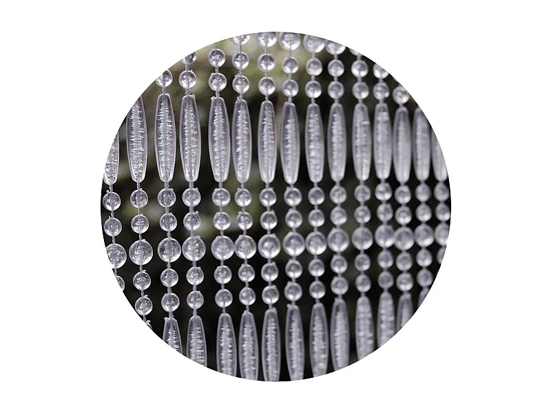 Rideau de porte en perles transparentes Frejus 100 x 230 cm