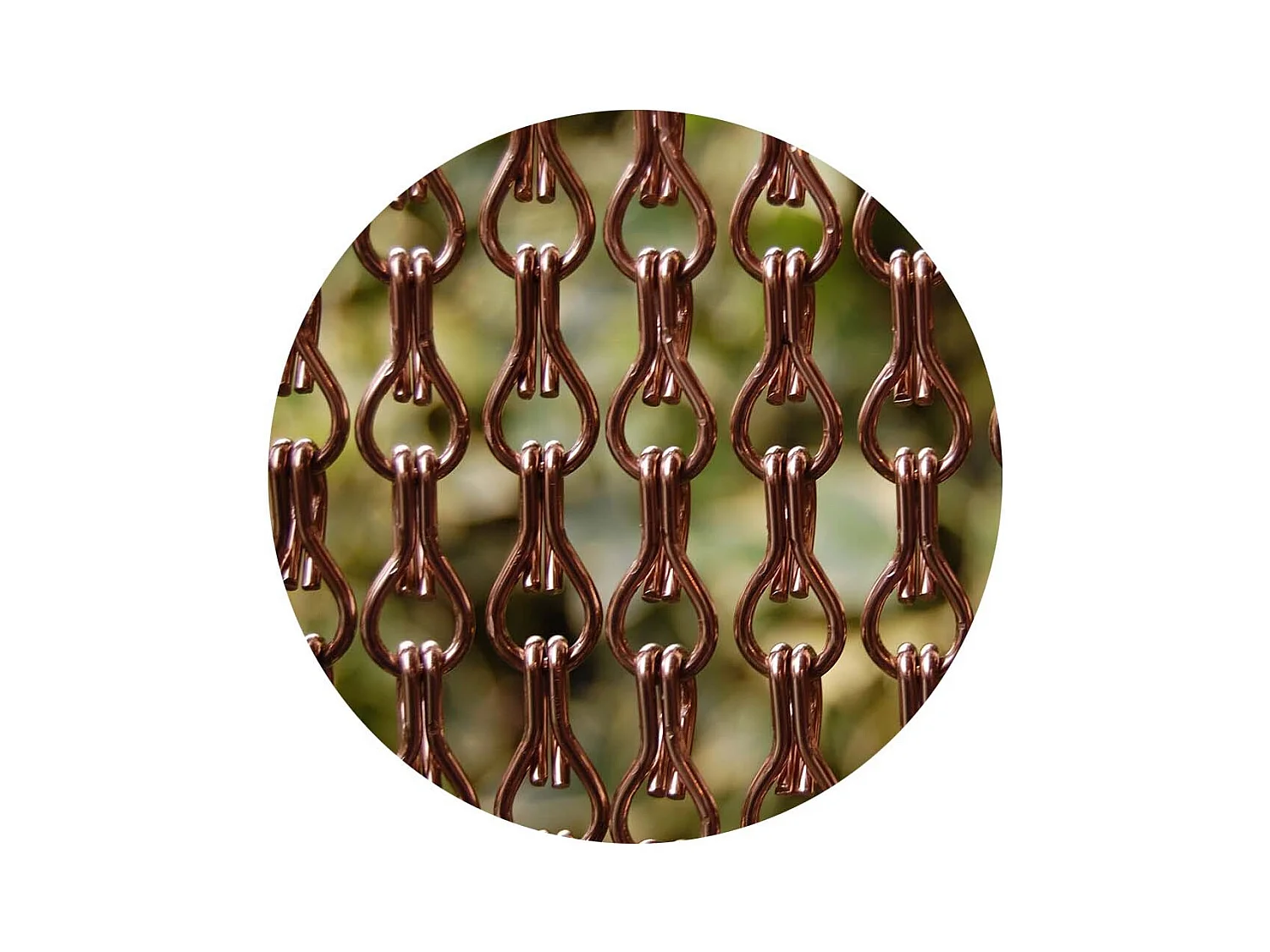 Kupferfarbener und brauner Türvorhang aus Aluminium "Alusa"