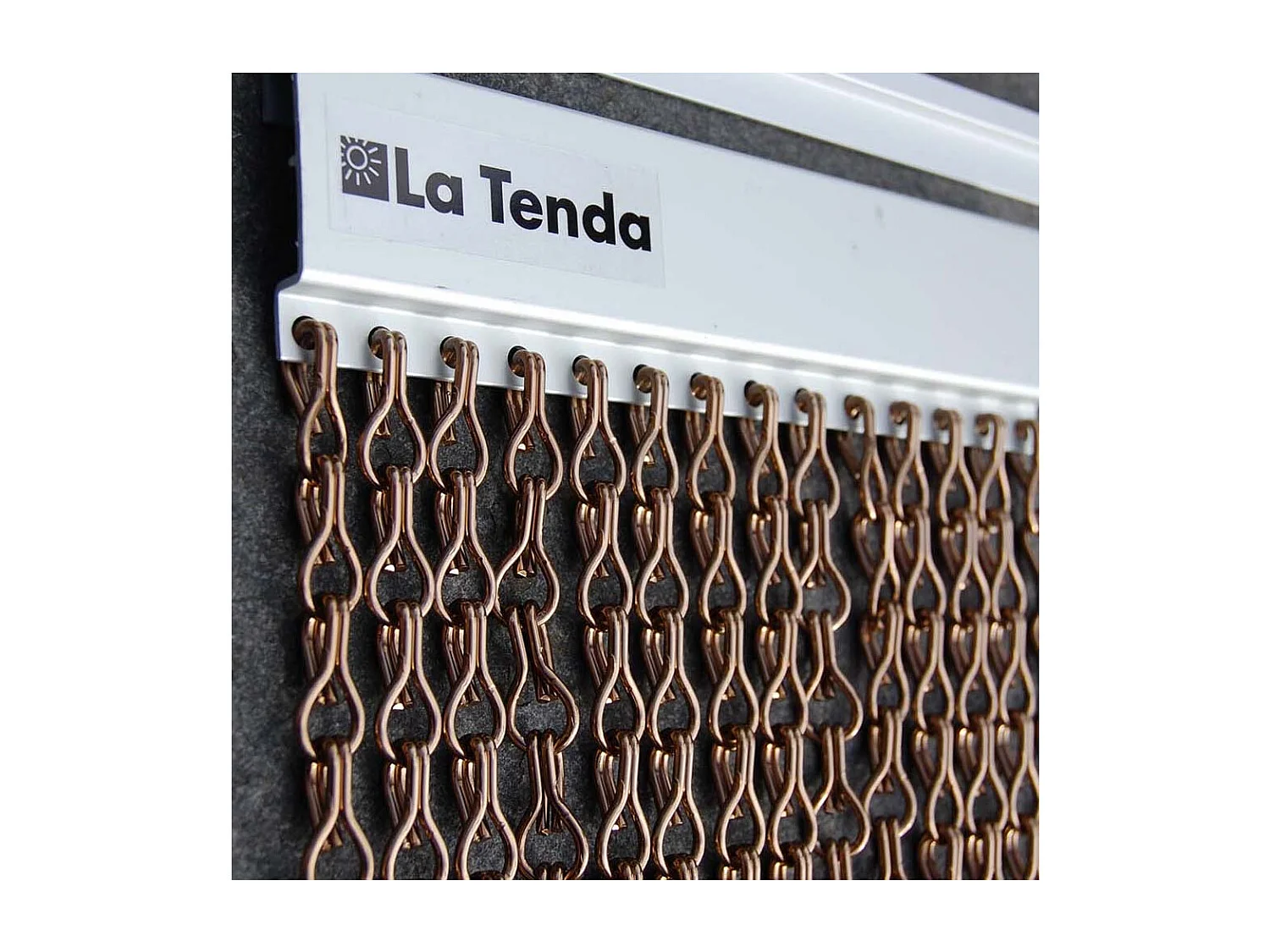 Rideau de porte en aluminium Alusa brun et bronze 90 x 210 cm