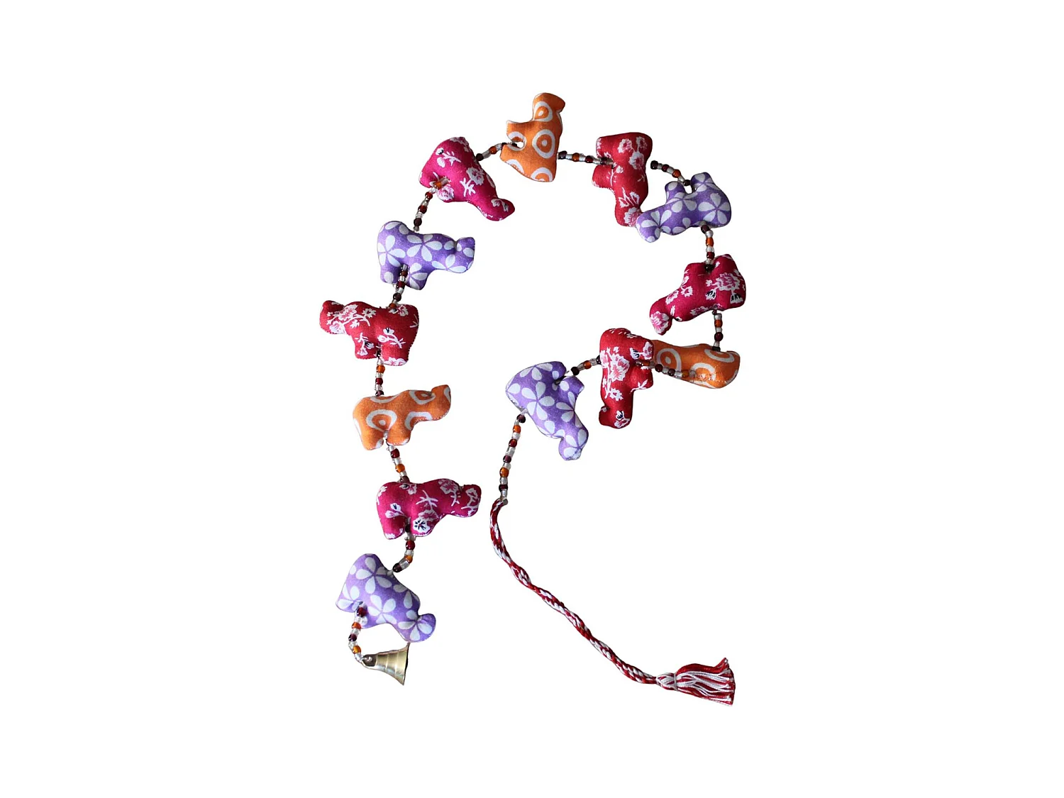 Embrase pour rideaux en tissu coloré éléphants