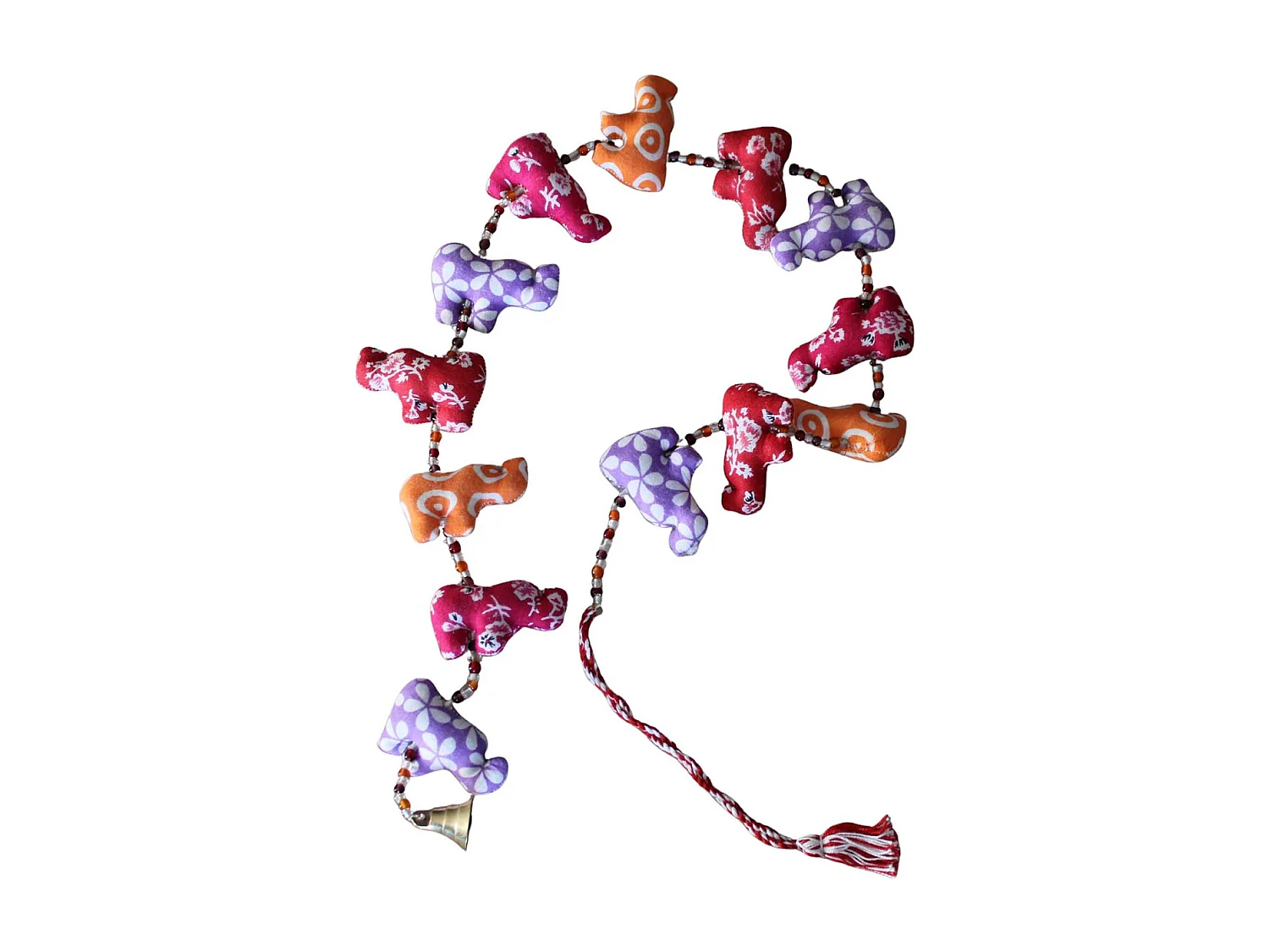 Embrase pour rideaux en tissu coloré éléphants