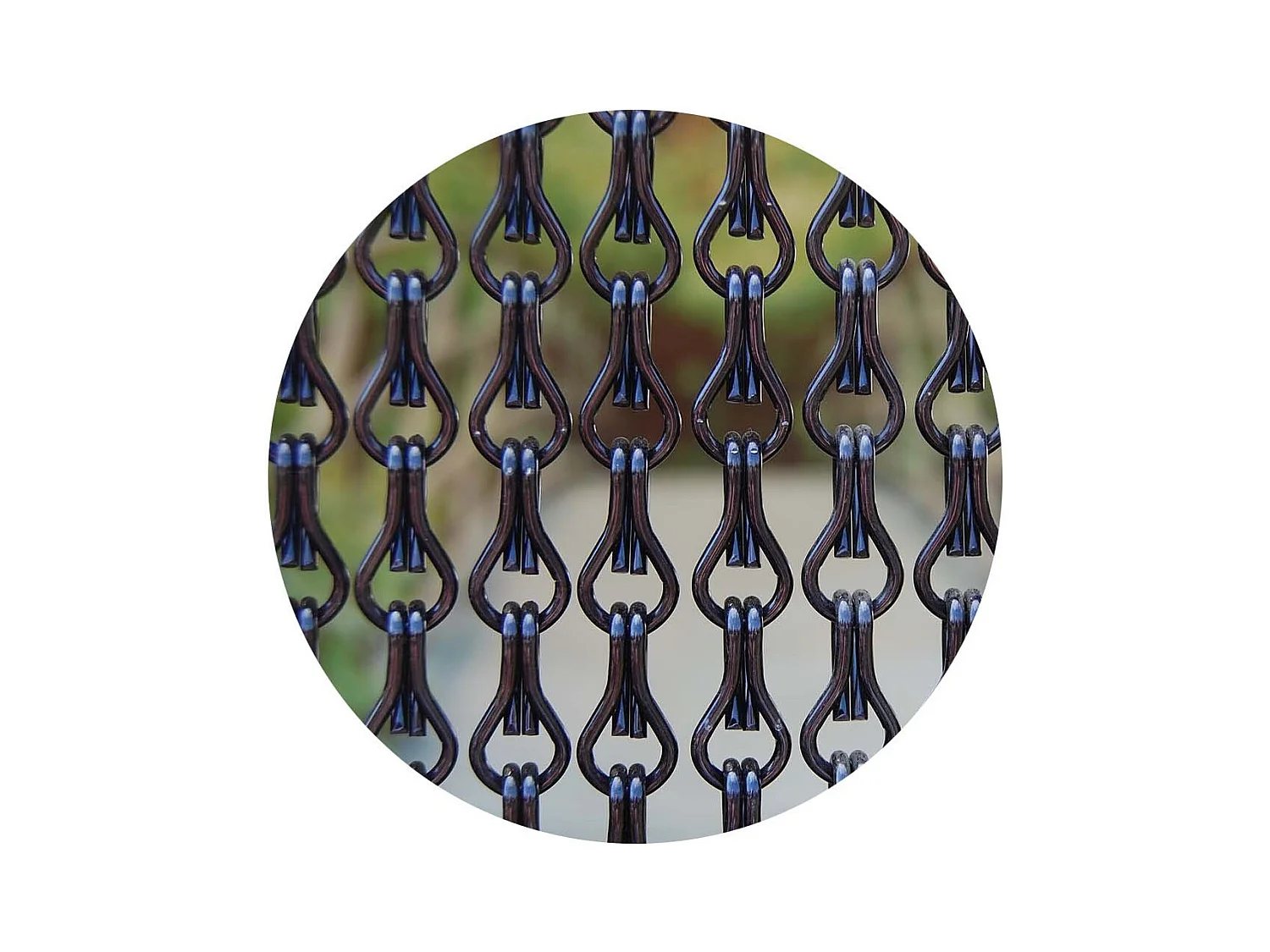 Rideau de porte en aluminium Alusa noir 100 x 230 cm