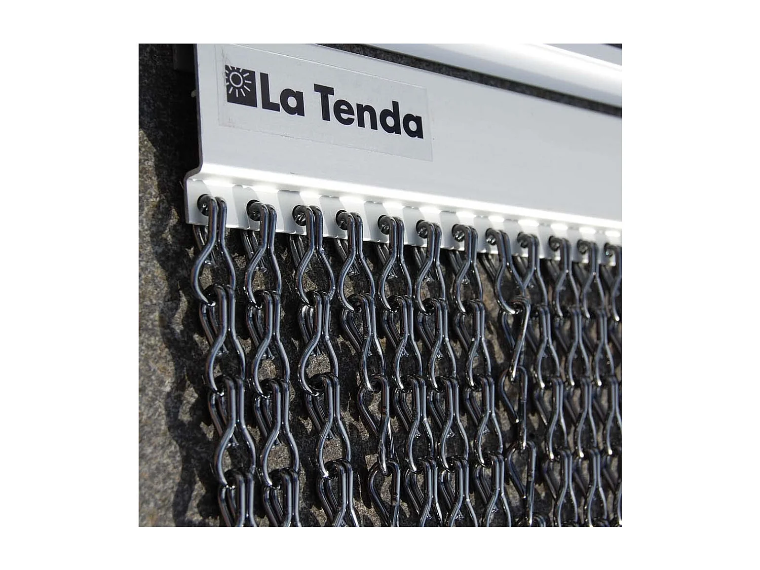 Tenda per porta in alluminio Alusa nero 100 x 230 cm