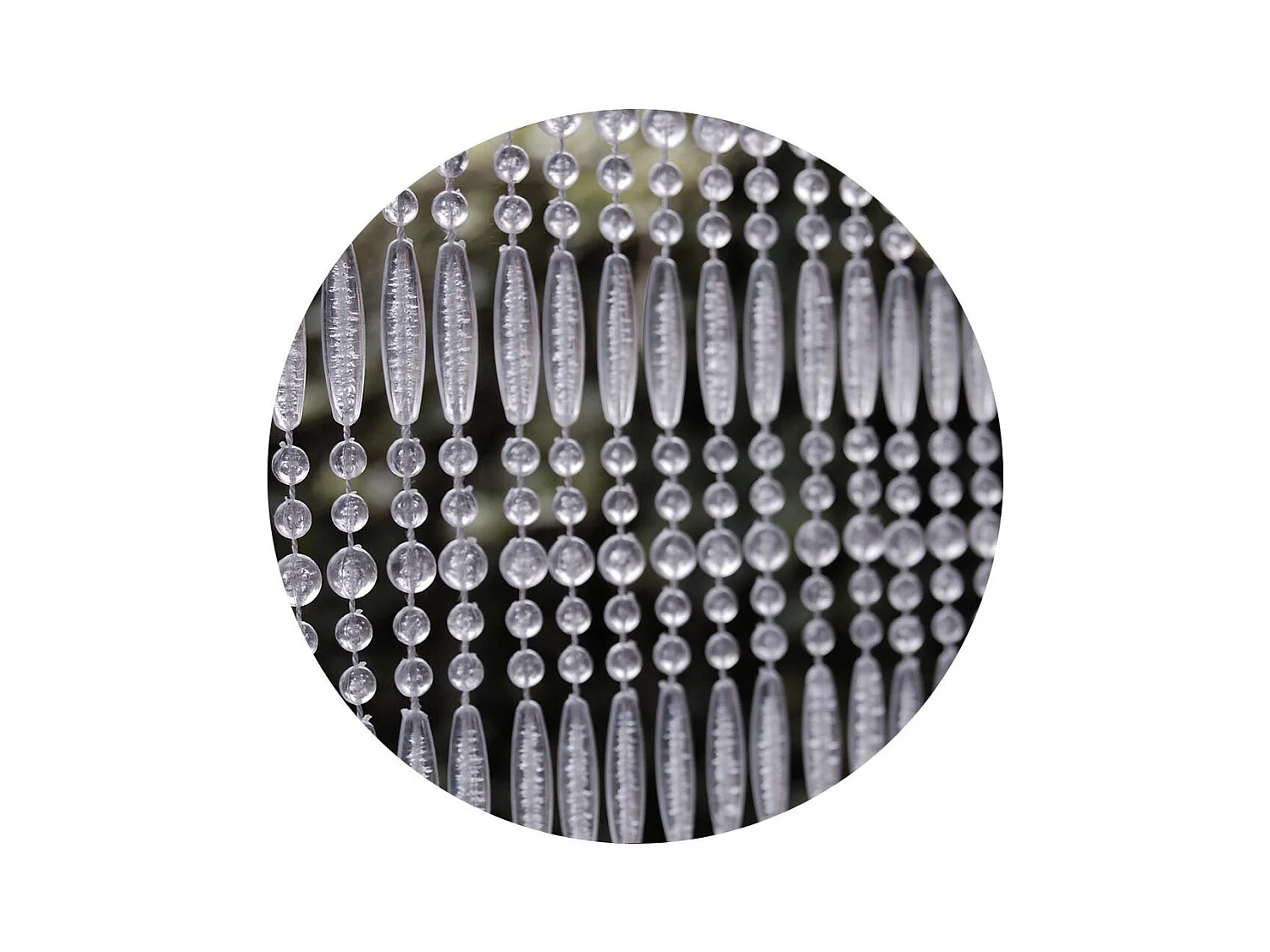 Rideau de porte en perles transparentes Frejus 90 x 210 cm