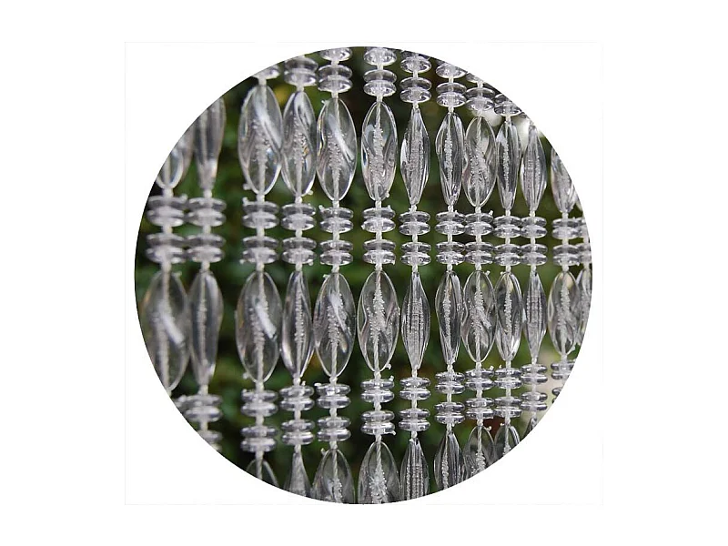 Rideau de porte  en perles grises Elba 100 x 230 cm