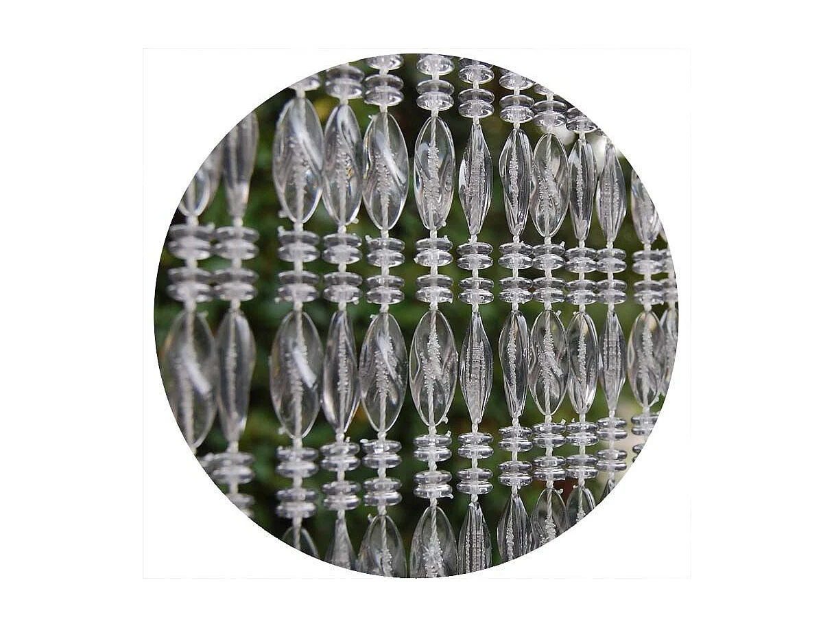 Rideau de porte  en perles grises Elba 100 x 230 cm