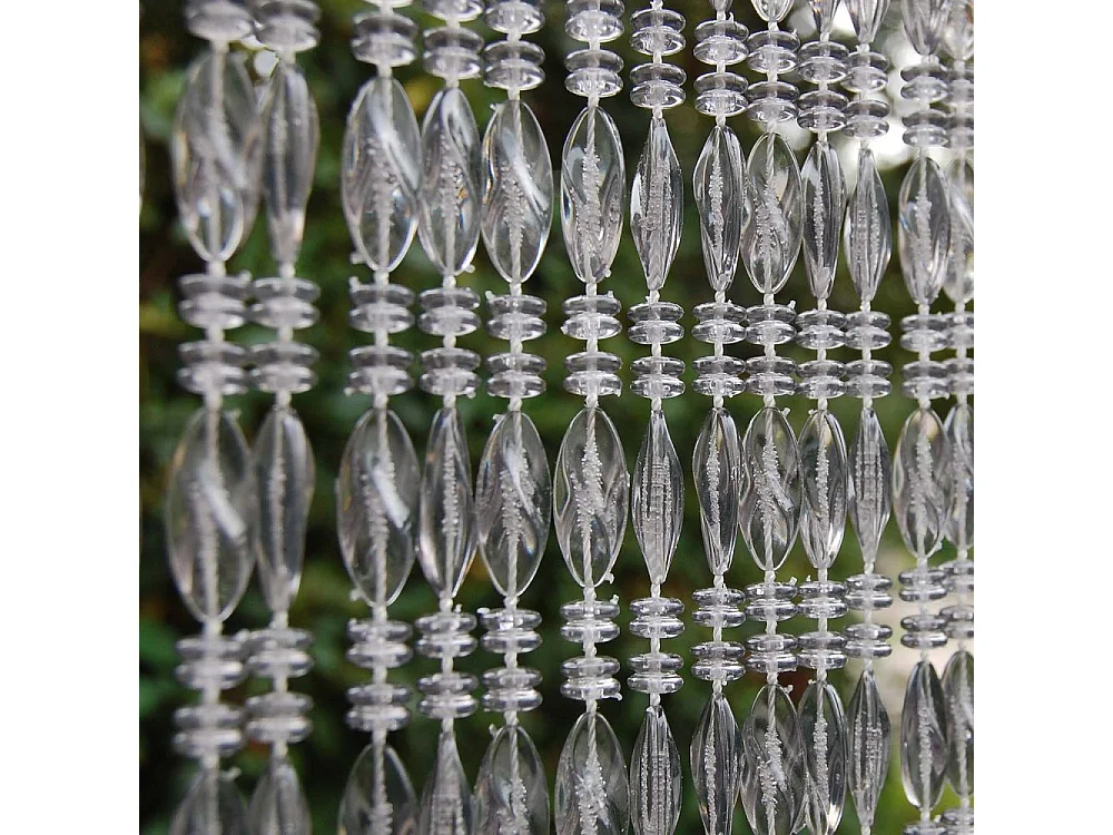 Rideau de porte  en perles grises Elba 100 x 230 cm