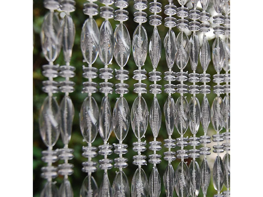 Rideau de porte  en perles grises Elba 100 x 230 cm