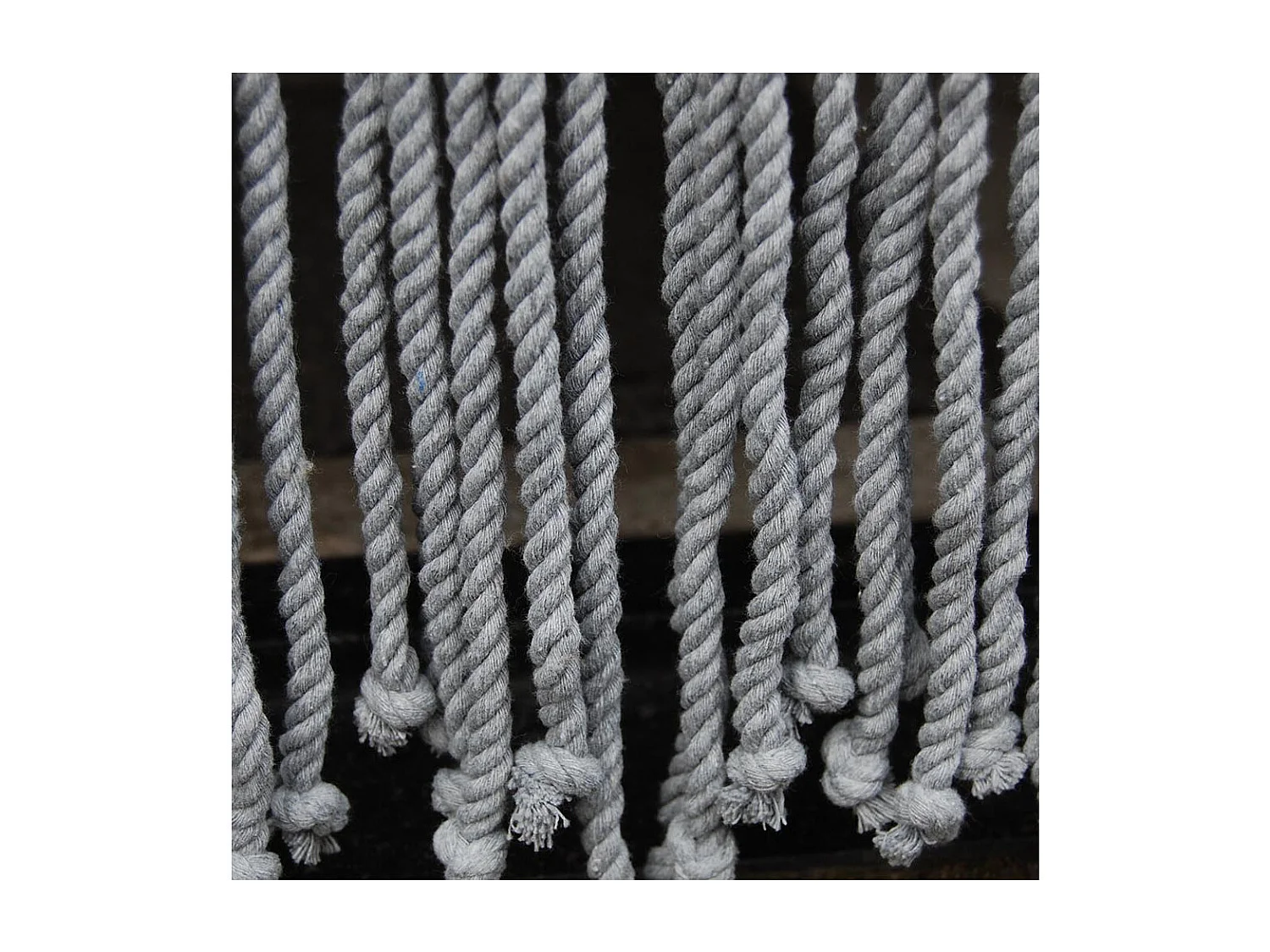 Rideau de porte en corde gris Toulon 100 x 230 cm