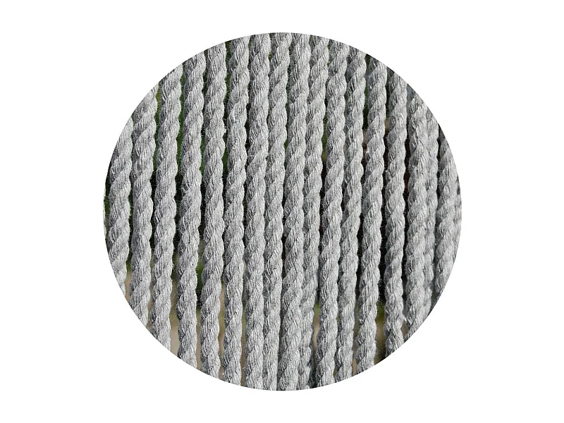Rideau de porte en corde gris Toulon 100 x 230 cm