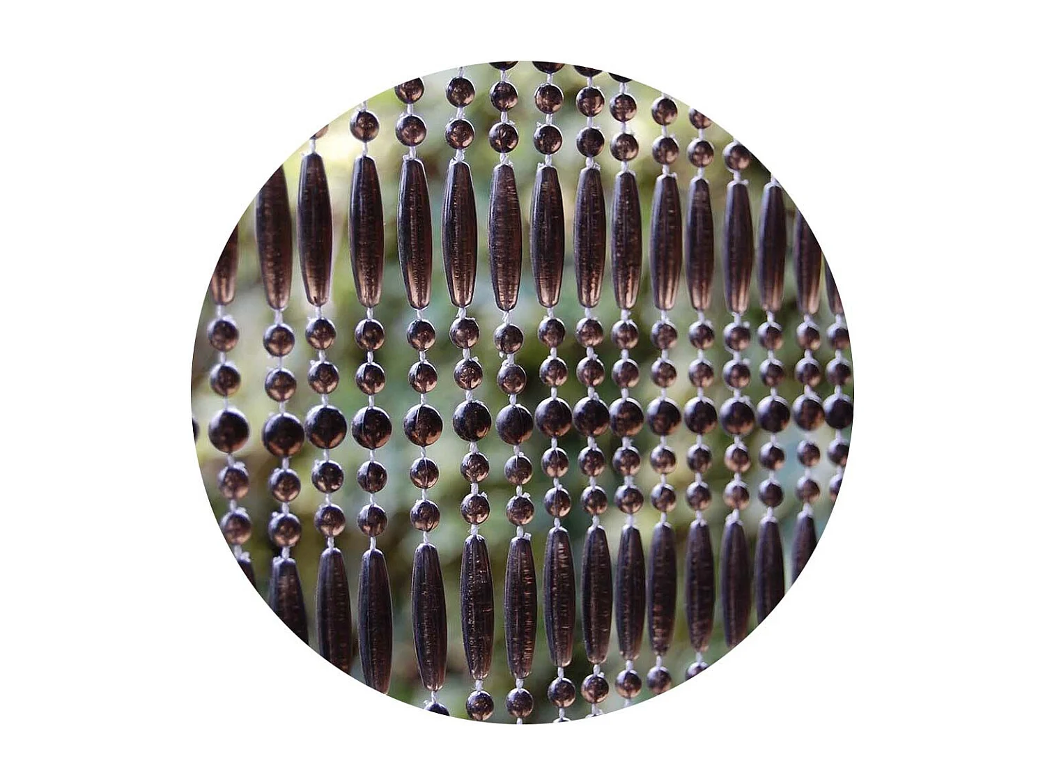 Rideau de porte en perles noires Fréjus 120 x 230 cm