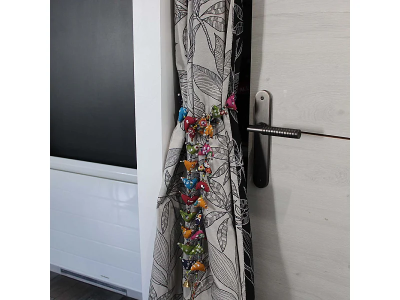 Embrase pour rideaux en tissu triangles colorés