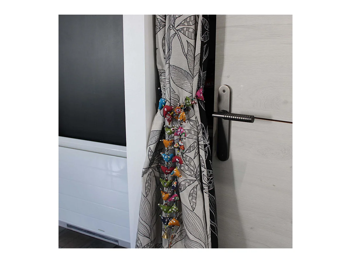 Embrase pour rideaux en tissu triangles colorés