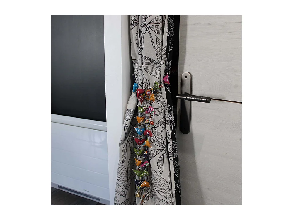 Embrase pour rideaux en tissu triangles colorés