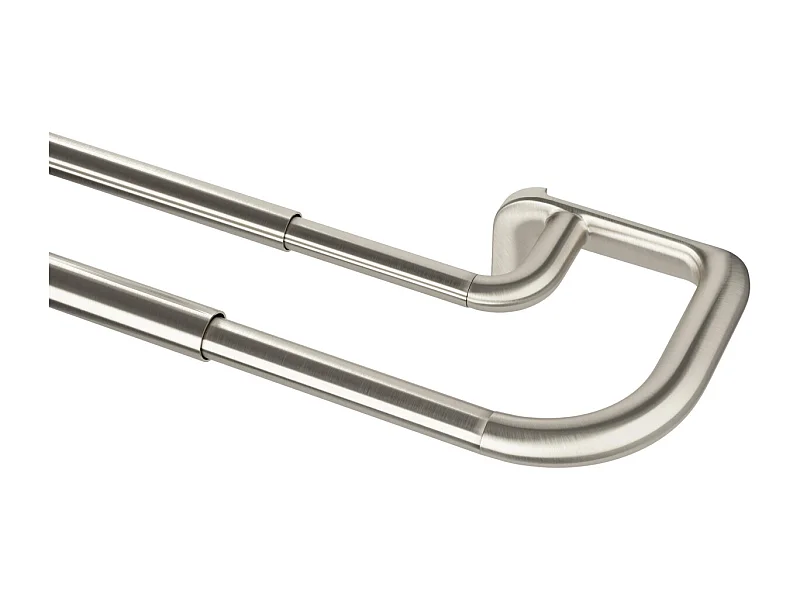Doppelte Vorhangstange Nickel matt Twilight 121,9 bis 223.5 cm