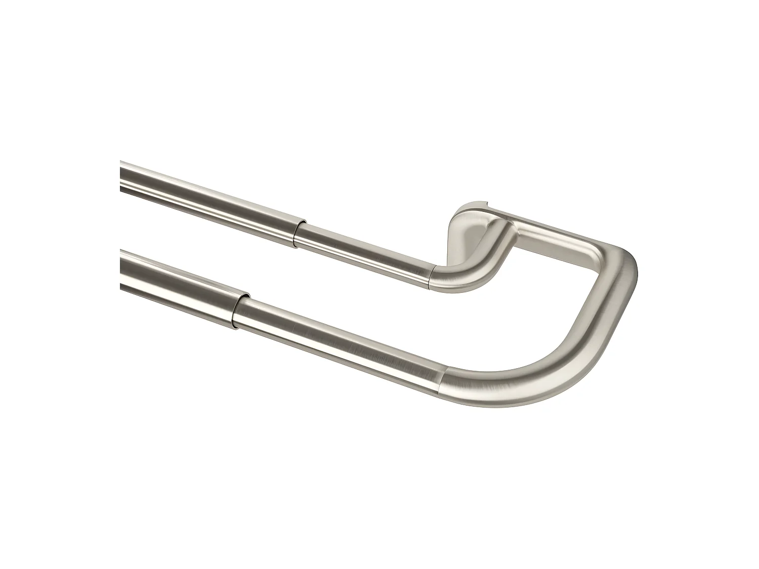 Doppelte Vorhangstange Nickel matt Twilight 121,9 bis 223.5 cm