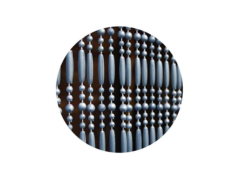 Tenda per porta in perline grigie Frejus 100x230 cm