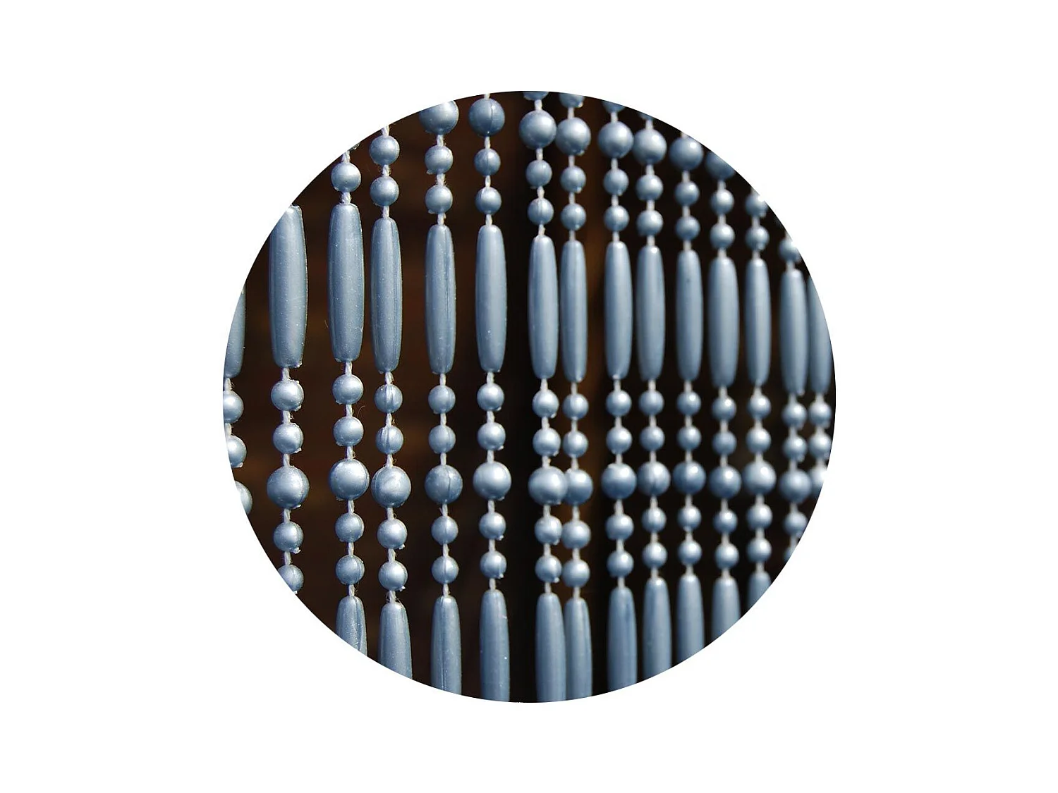 Rideau de porte en perles grises Frejus 100x230 cm