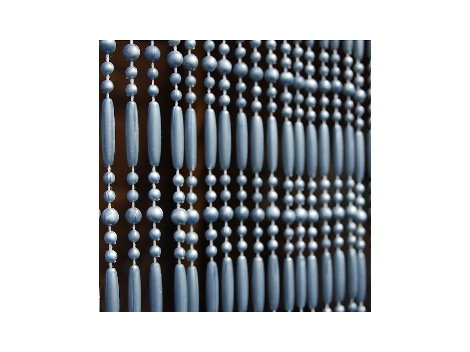 Rideau de porte en perles grises Frejus 100x230 cm