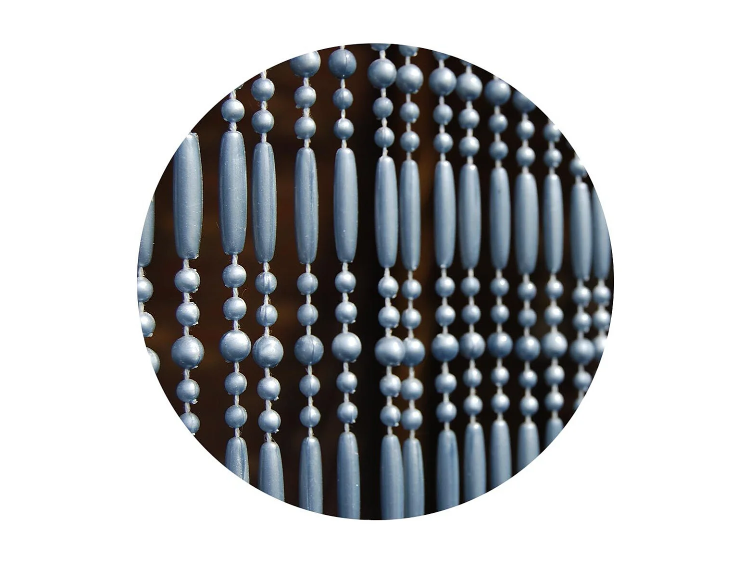 Rideau de porte en perles grises Frejus 100x230 cm