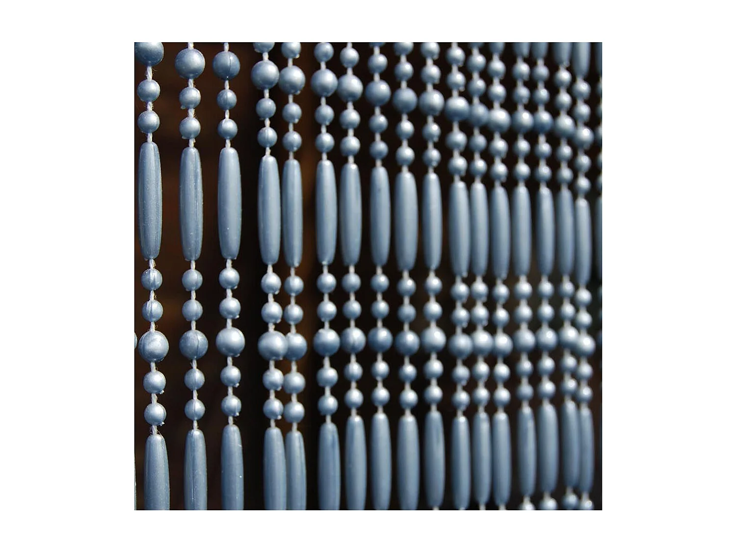 Rideau de porte en perles grises Frejus 100x230 cm