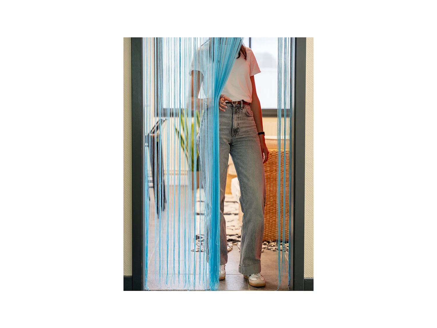 Rideau fil de porte en polyester