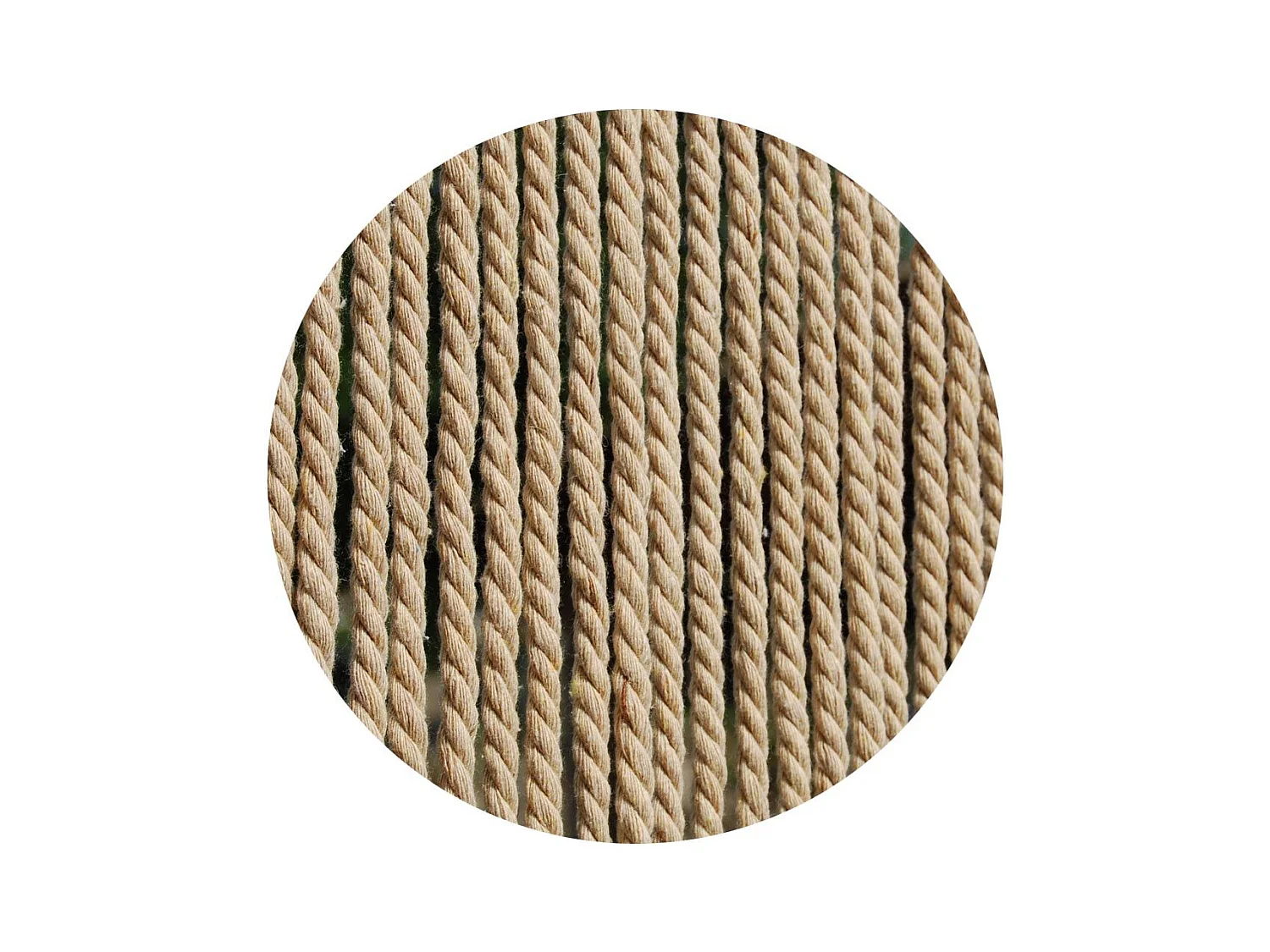 Rideau de porte en corde naturel Toulon 90 x 210 cm