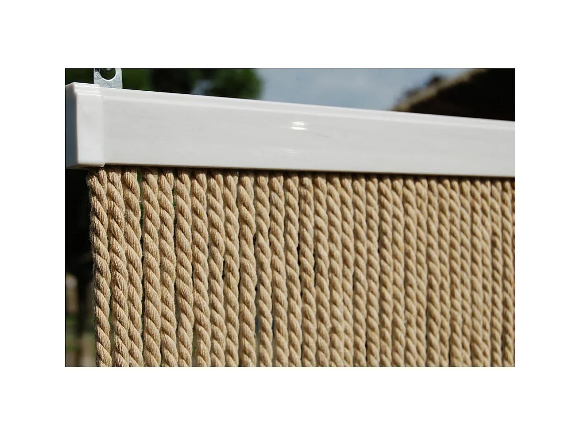 Rideau de porte en corde naturel Toulon 90 x 210 cm