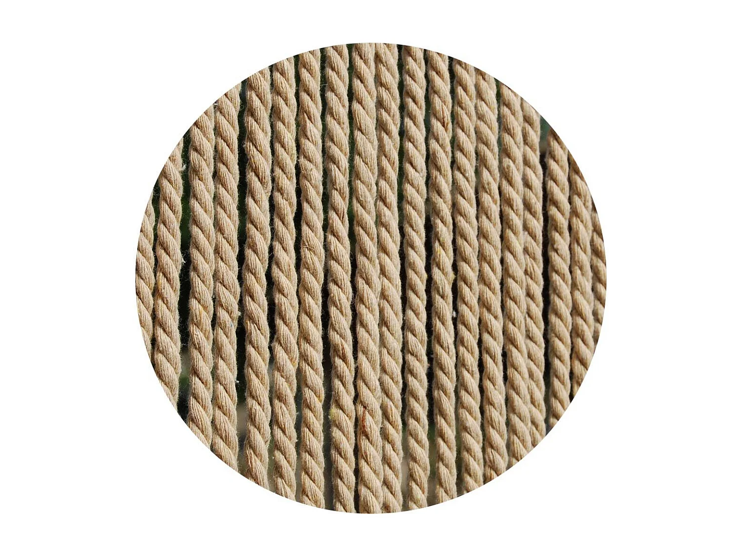 Rideau de porte en corde naturel Toulon 90 x 210 cm