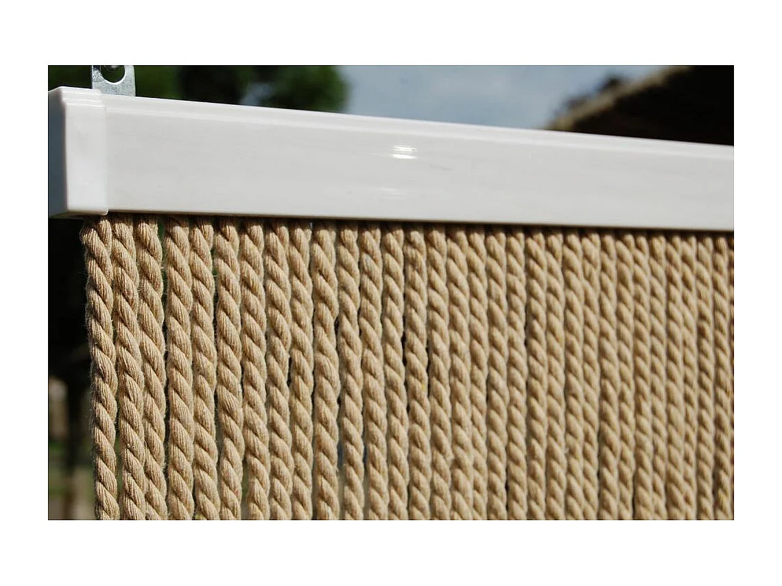 Rideau de porte en corde naturel Toulon 90 x 210 cm