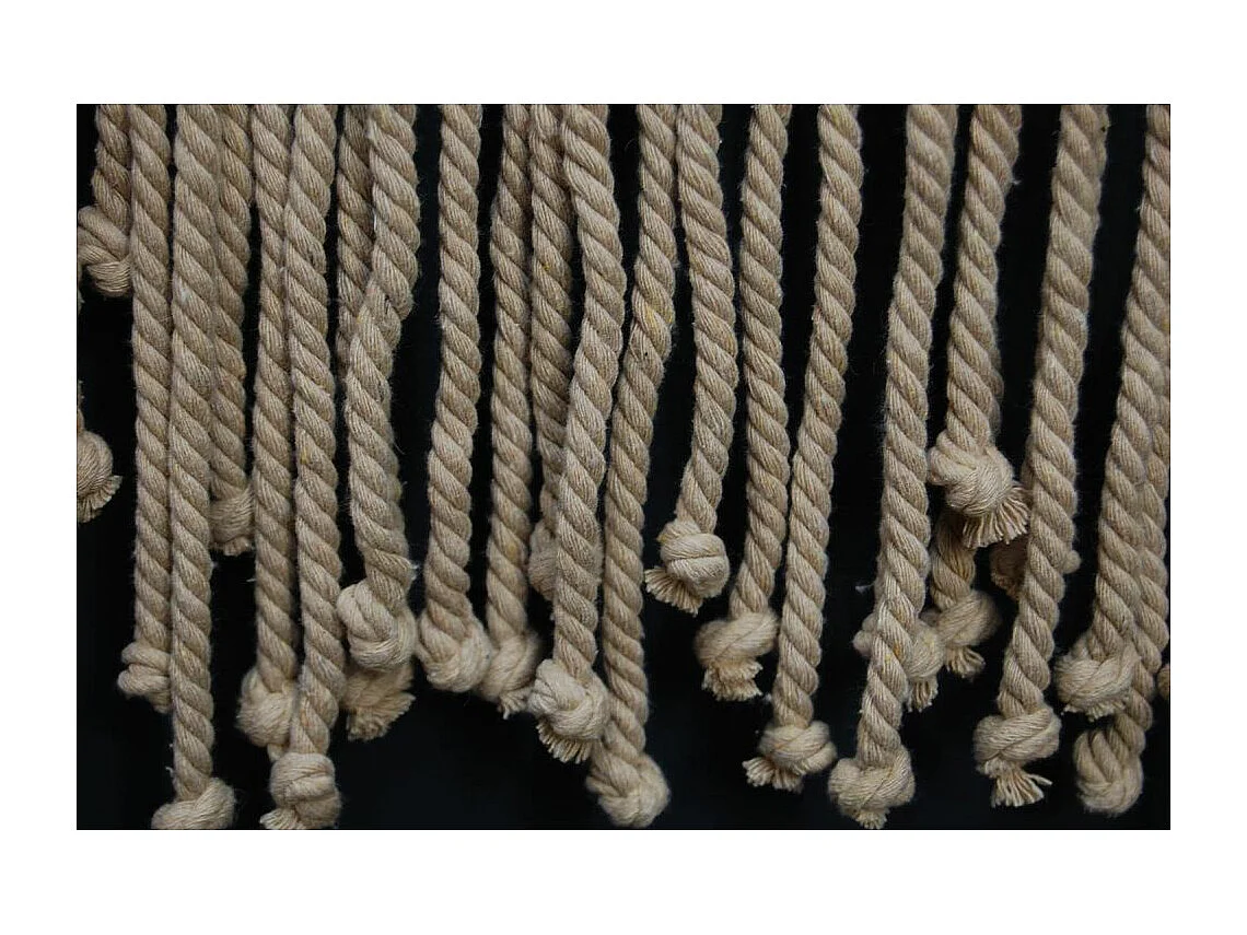 Rideau de porte en corde naturel Toulon 90 x 210 cm