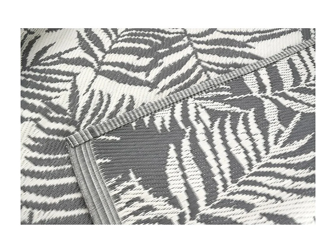 Tapis d'extérieur en polypropylène 120 x 180 cm Exotique - Gris