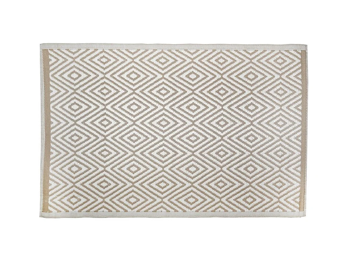 Tapis d'extérieur en polypropylène 120 x 180 cm Diamant - Beige