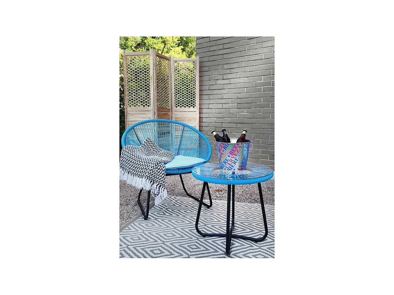 Tapis d'extérieur en polypropylène 120 x 180 cm Diamant - Beige