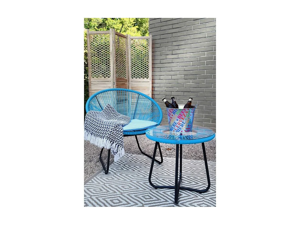 Tapis d'extérieur en polypropylène 120 x 180 cm Diamant - Beige