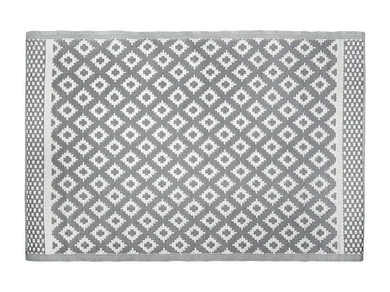 Tapis d'extérieur en polypropylène 120 x 180 cm Maya - Gris