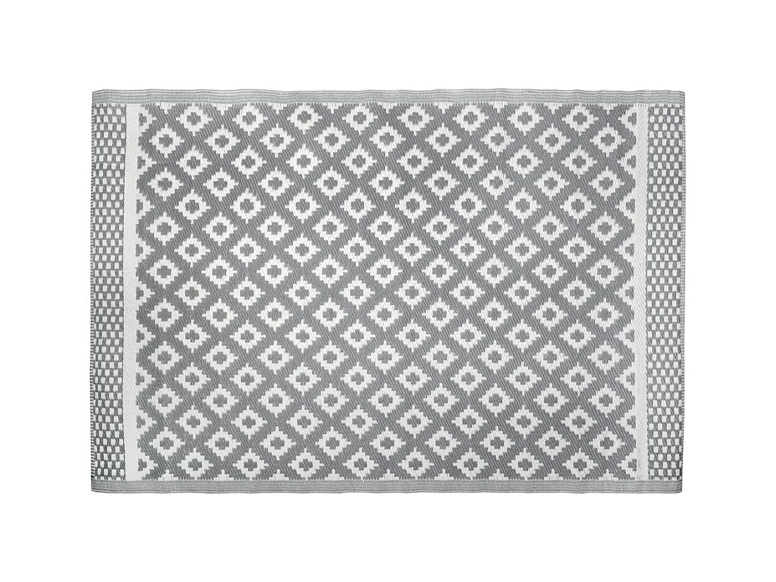 Tapis d'extérieur en polypropylène 120 x 180 cm Maya - Gris