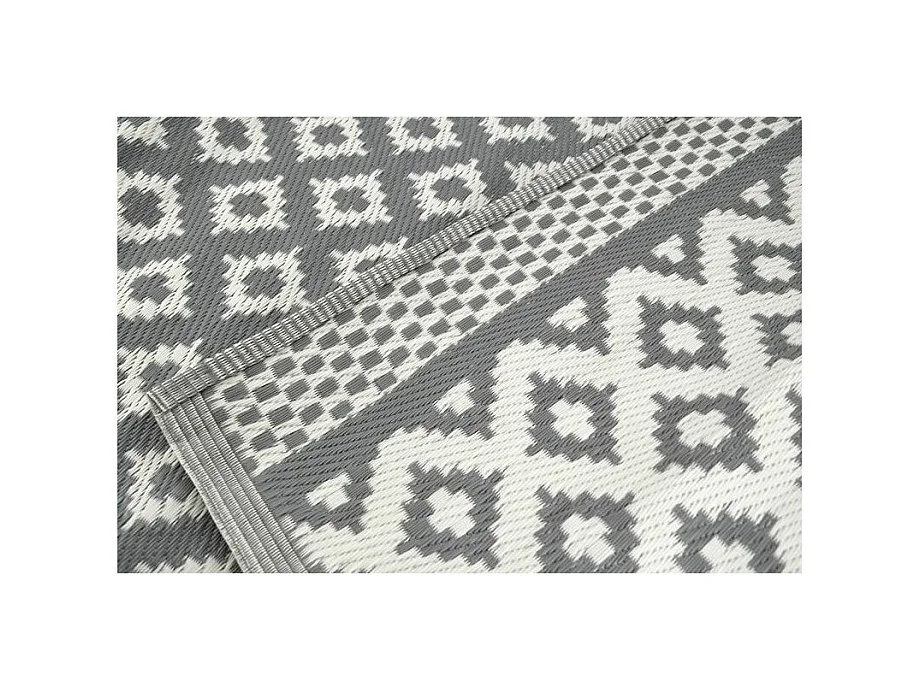 Tapis d'extérieur en polypropylène 120 x 180 cm Maya - Gris